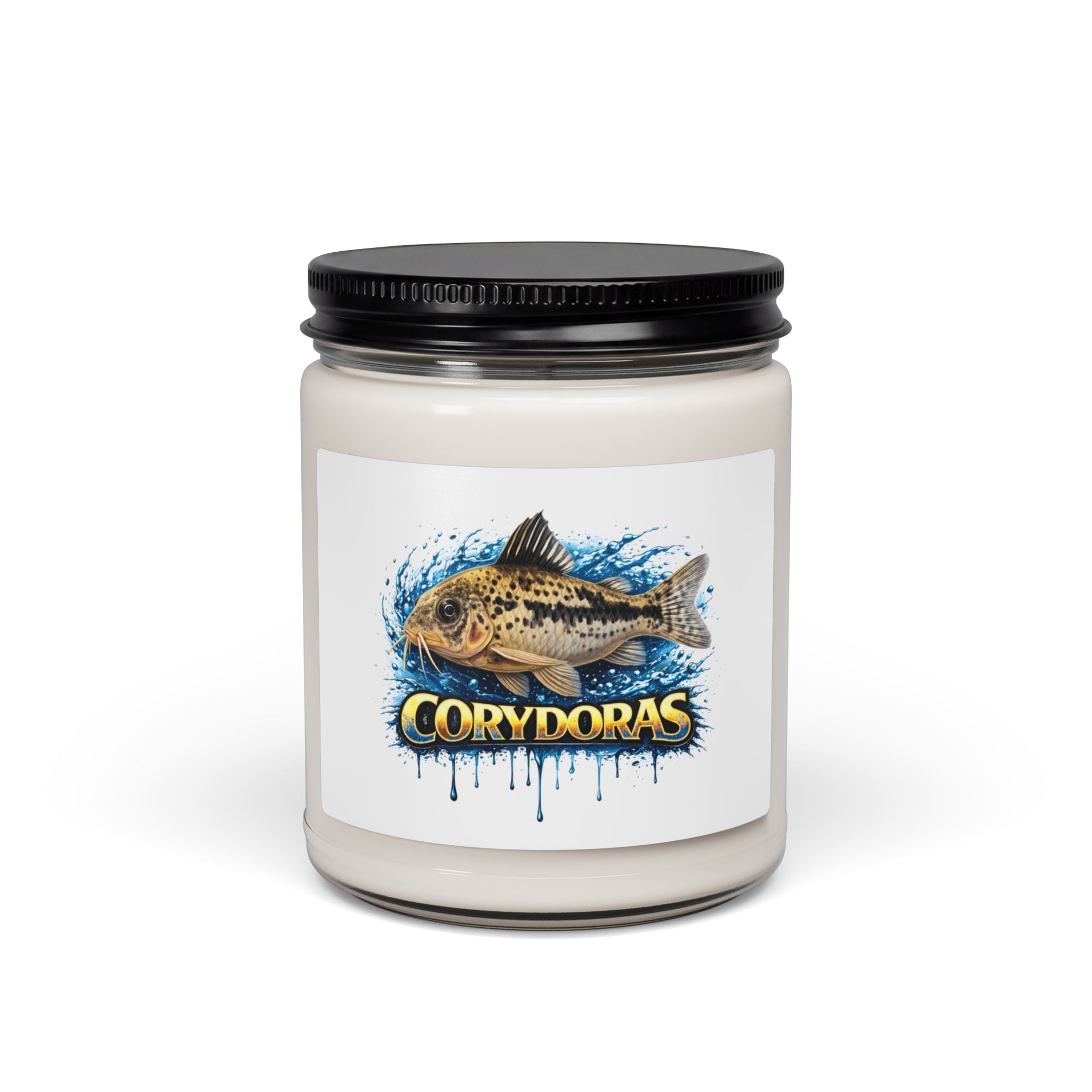 Corydoras Fish Soy Candle — 9oz Scented Jar for Aquarium Enthusiasts