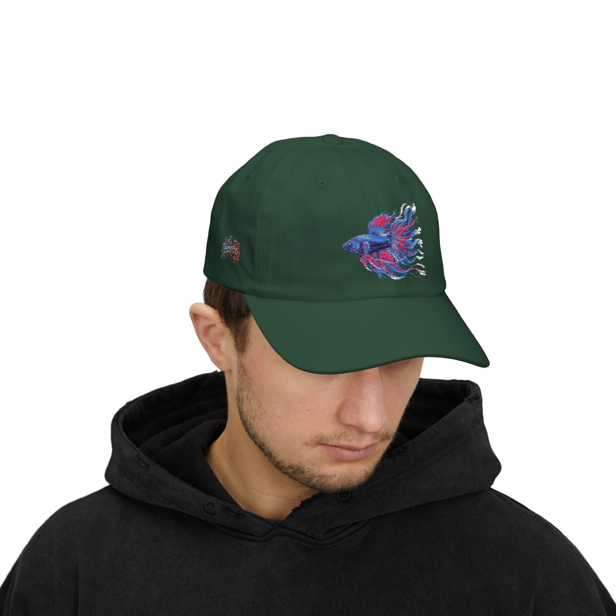 Betta Fish Dad Cap – Embroidered Color Splash Fish Baseball Hat