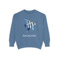 Angelfish Graphic Sweatshirt — Blue Tropical Fish Crewneck