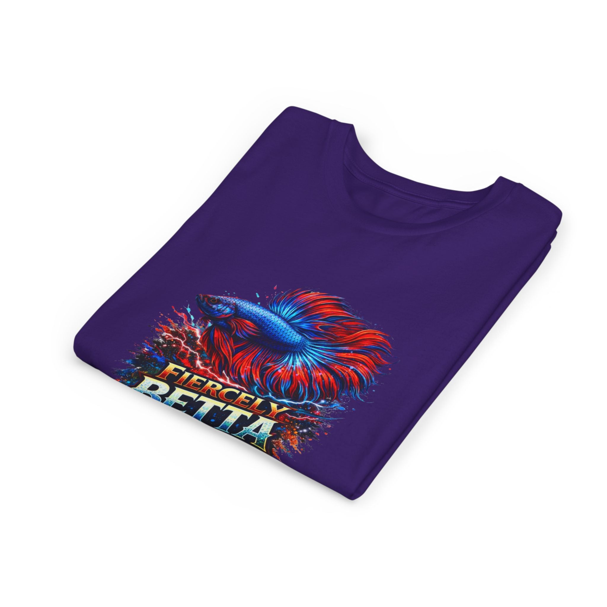 Fiercely Betta Youth Tee - Colorful Betta Fish Graphic Shirt