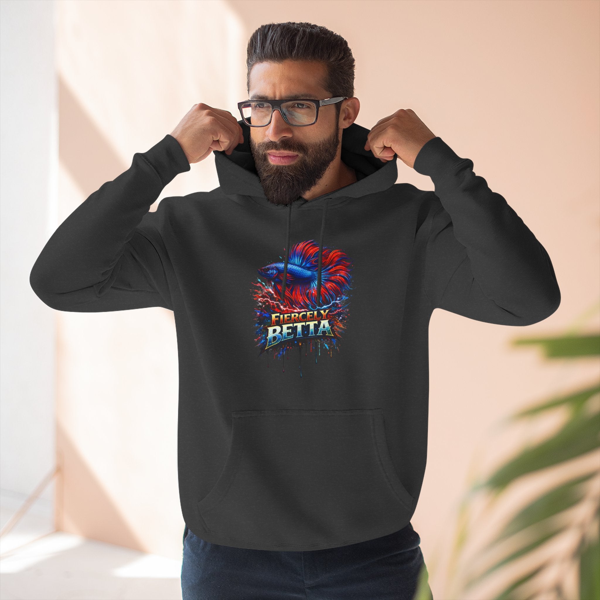 Fiercely Betta – Premium "Neon Flare" 3-End Fleece Hoodie