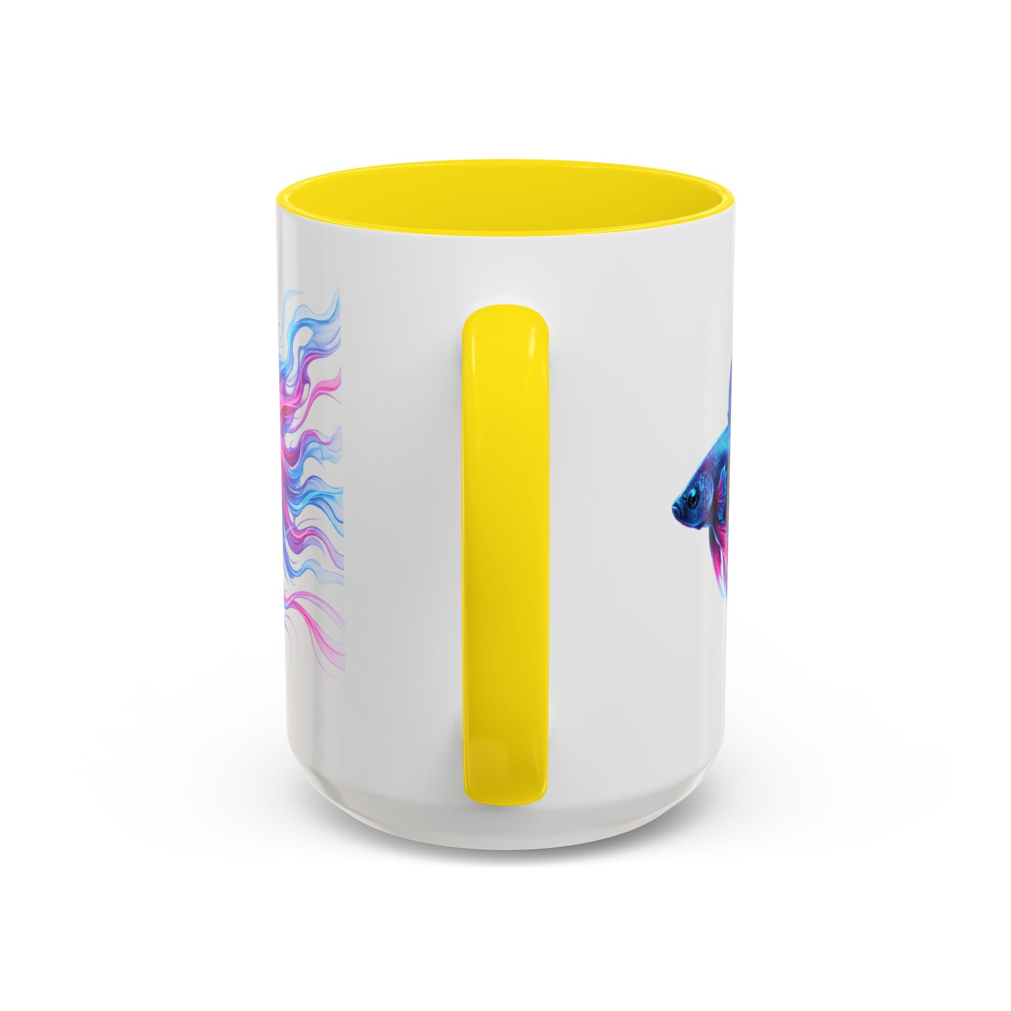 Betta Fish Accent Coffee Mug — Vibrant Neon Betta Design (11/15 oz)