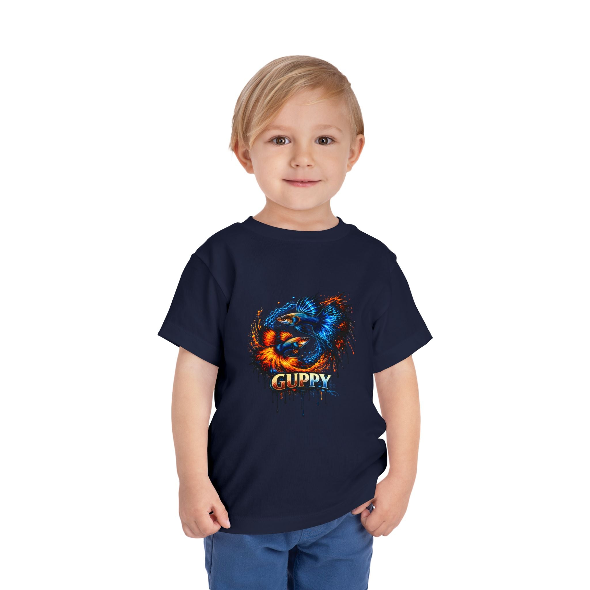Fire & Ice Guppy – Toddler "Neon Flare" Premium Tee