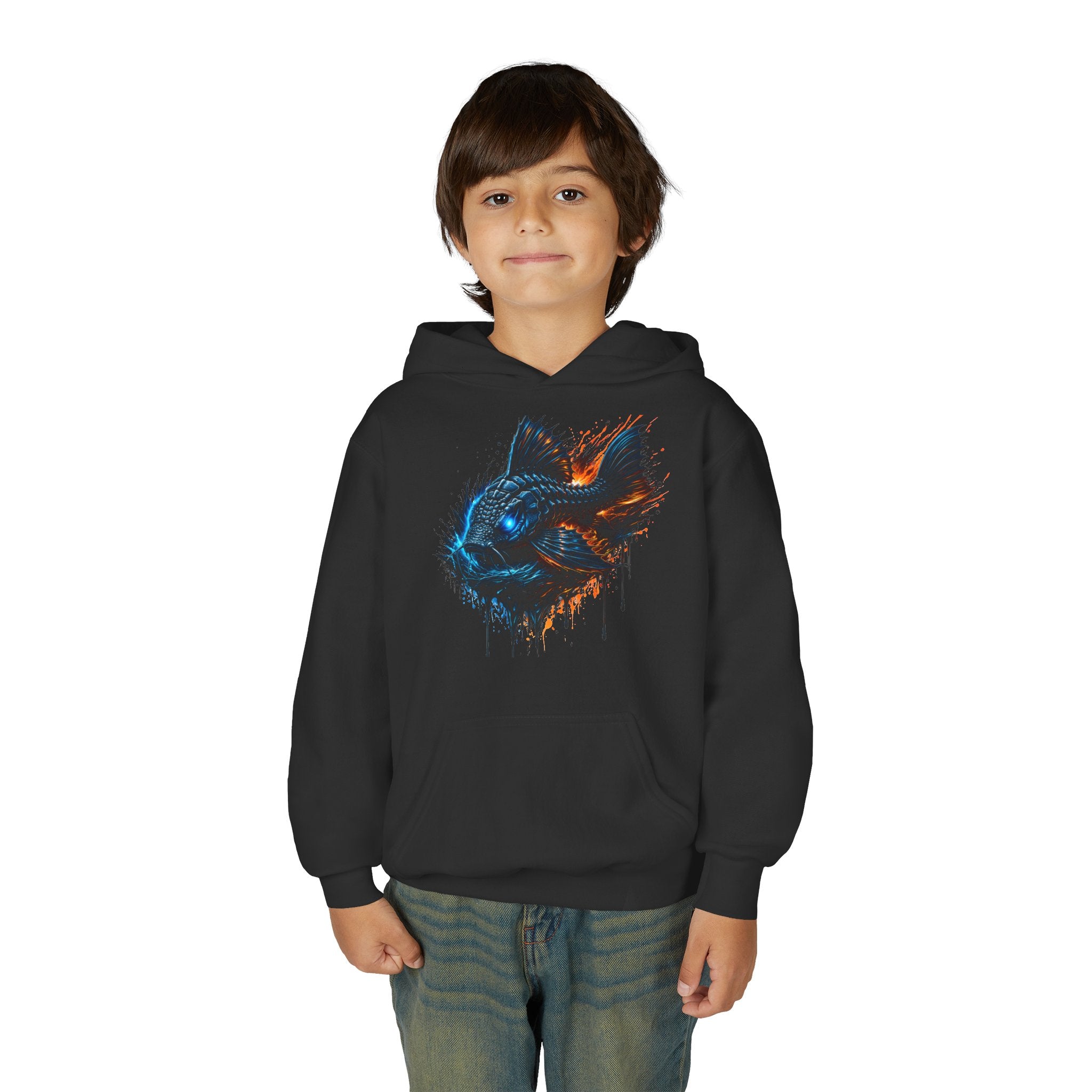 Armored Pleco L-185 – Youth Premium Hooded Sweatshirt