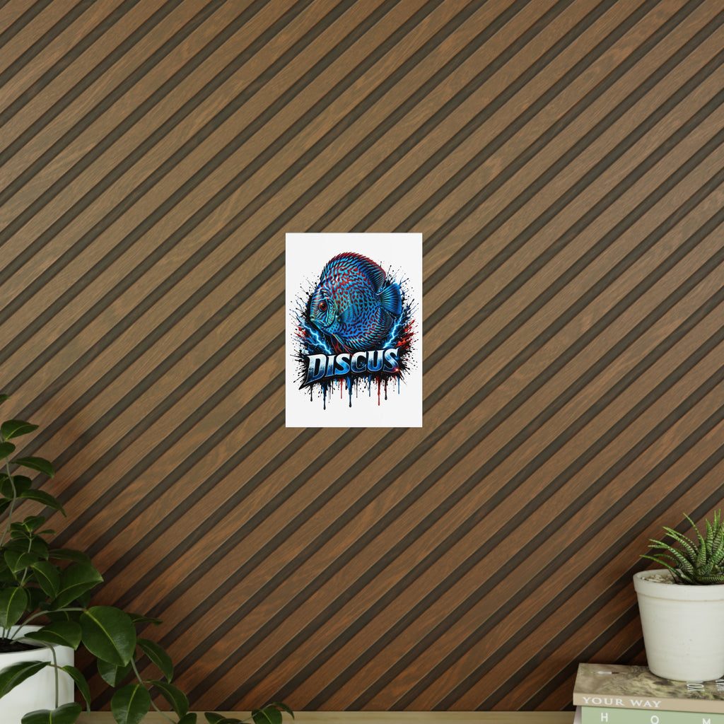 Discus Fish Photopaper Poster – Vibrant Aquarium Wall Art