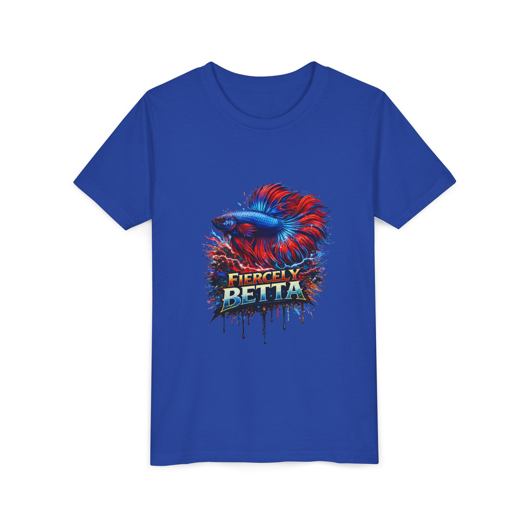 Fiercely Betta Youth Tee - Colorful Betta Fish Graphic Shirt