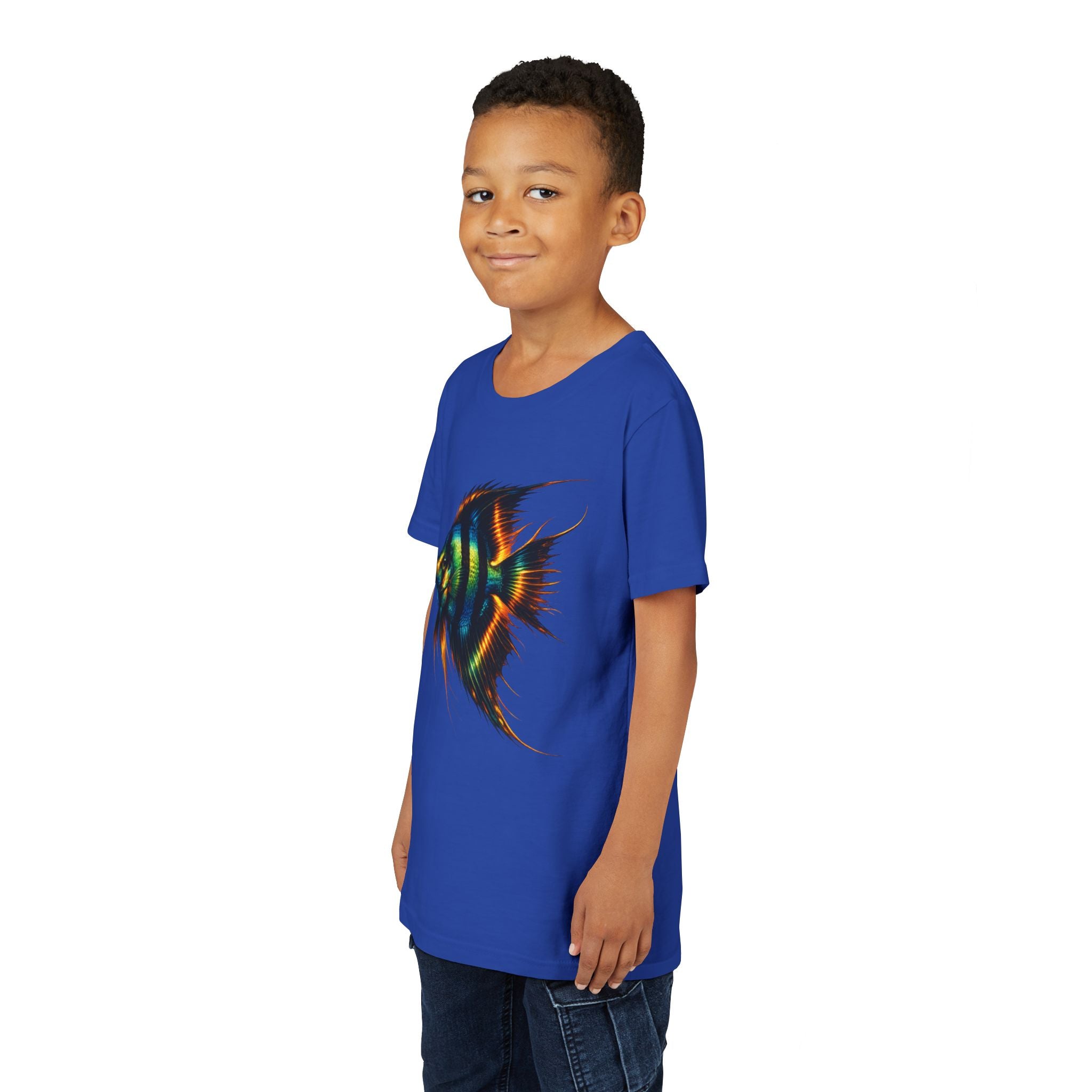 Angelfish Youth Tee – Colorful Aquarium Fish Graphic Shirt for Kids