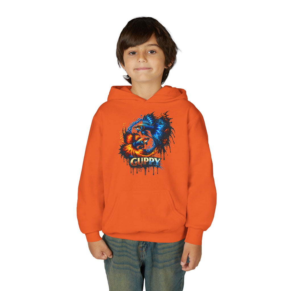 Fire & Ice Guppy – Kids "Neon Flare" Fleece Hoodie