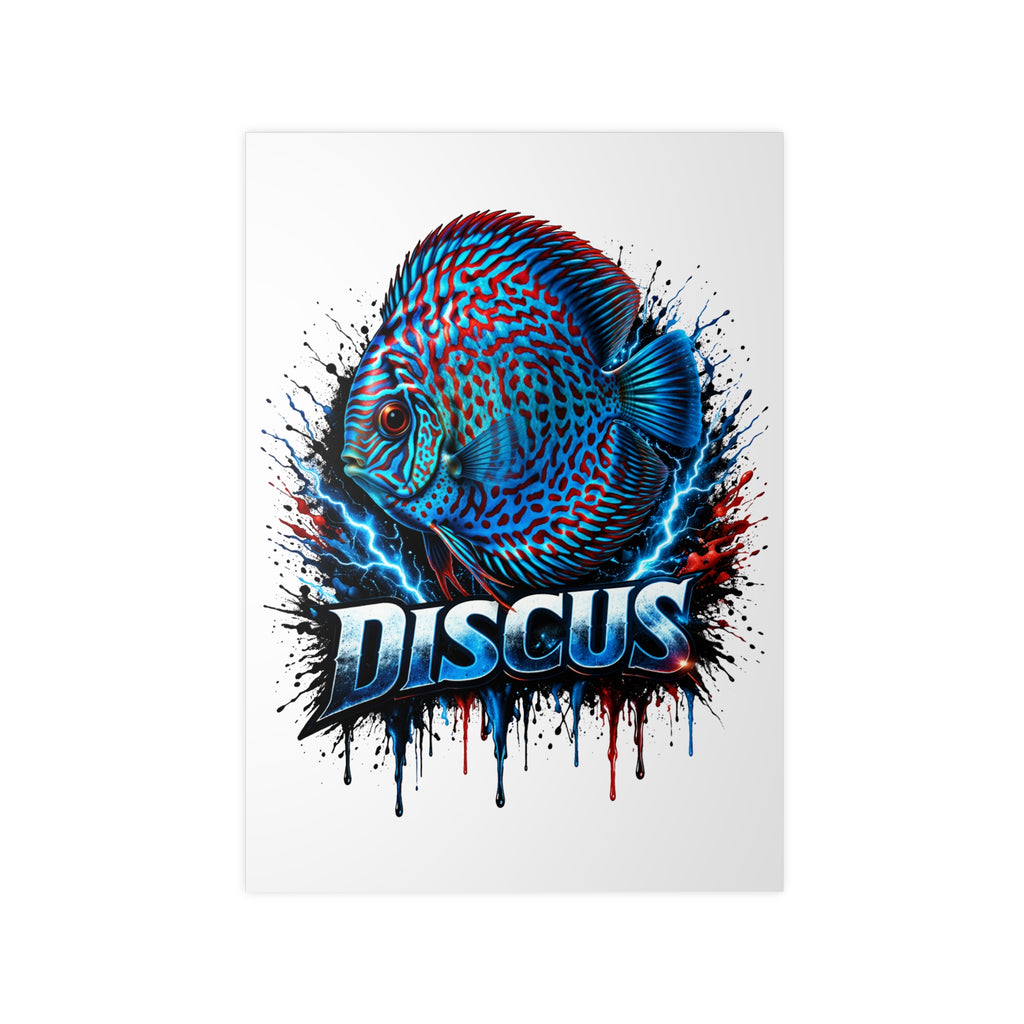 Discus Fish Photopaper Poster – Vibrant Aquarium Wall Art