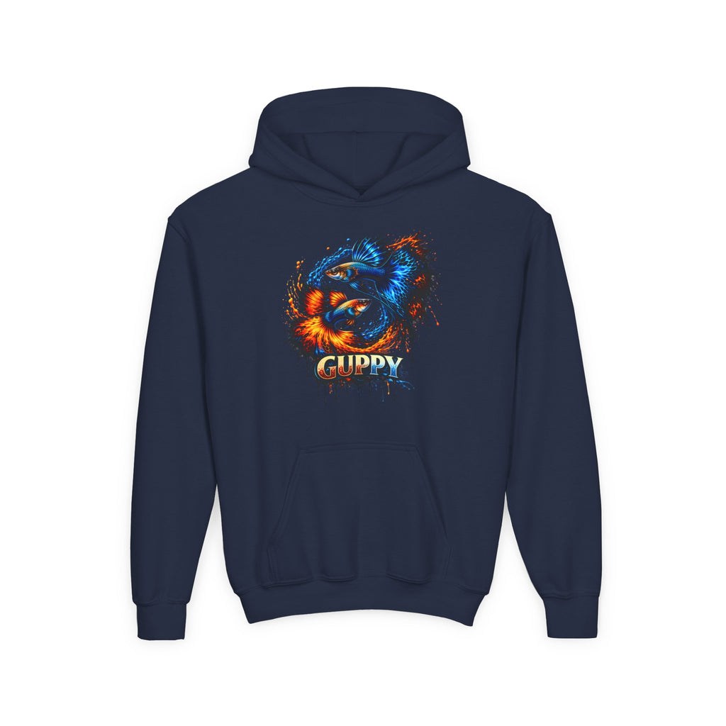 Fire & Ice Guppy – Kids "Neon Flare" Fleece Hoodie