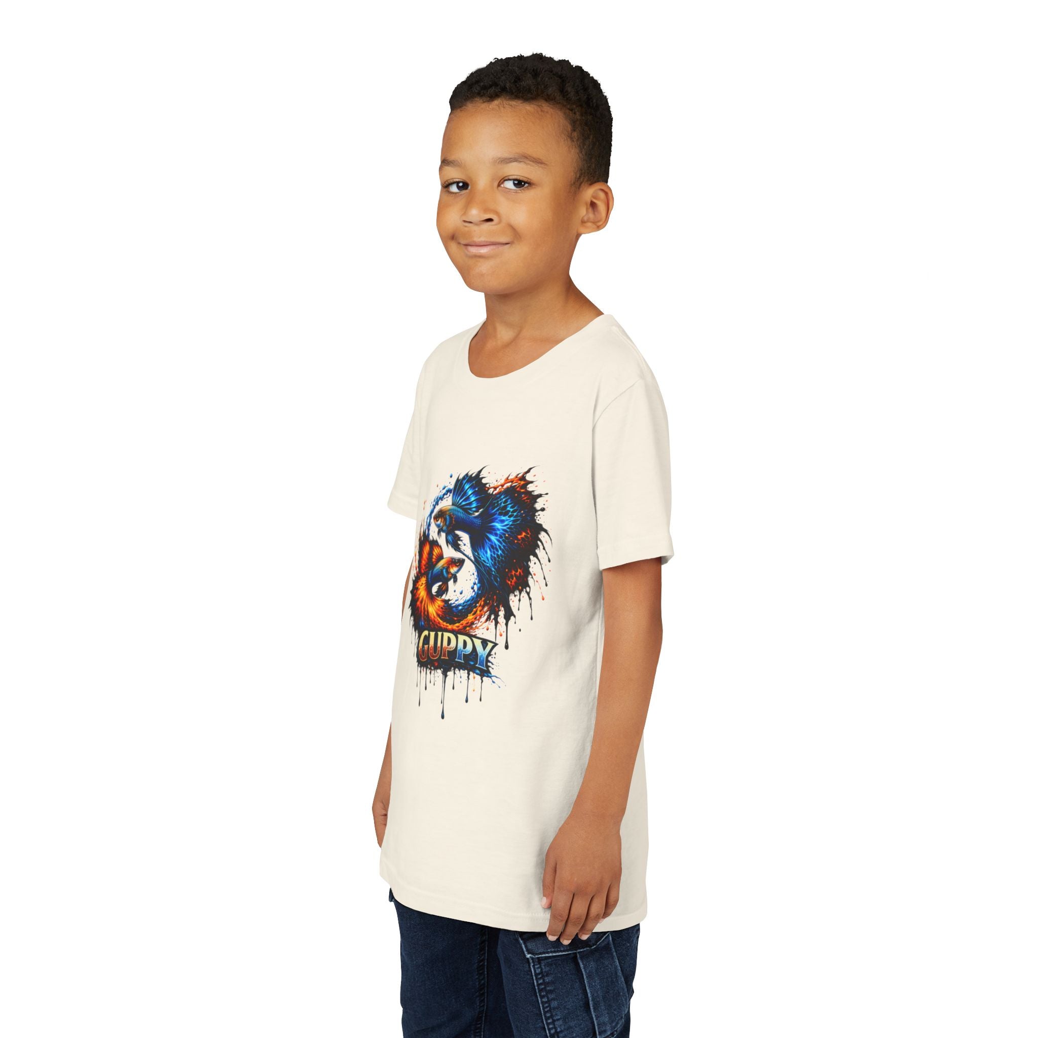 Fire & Ice Guppy – Youth "Neon Flare" Premium Tee