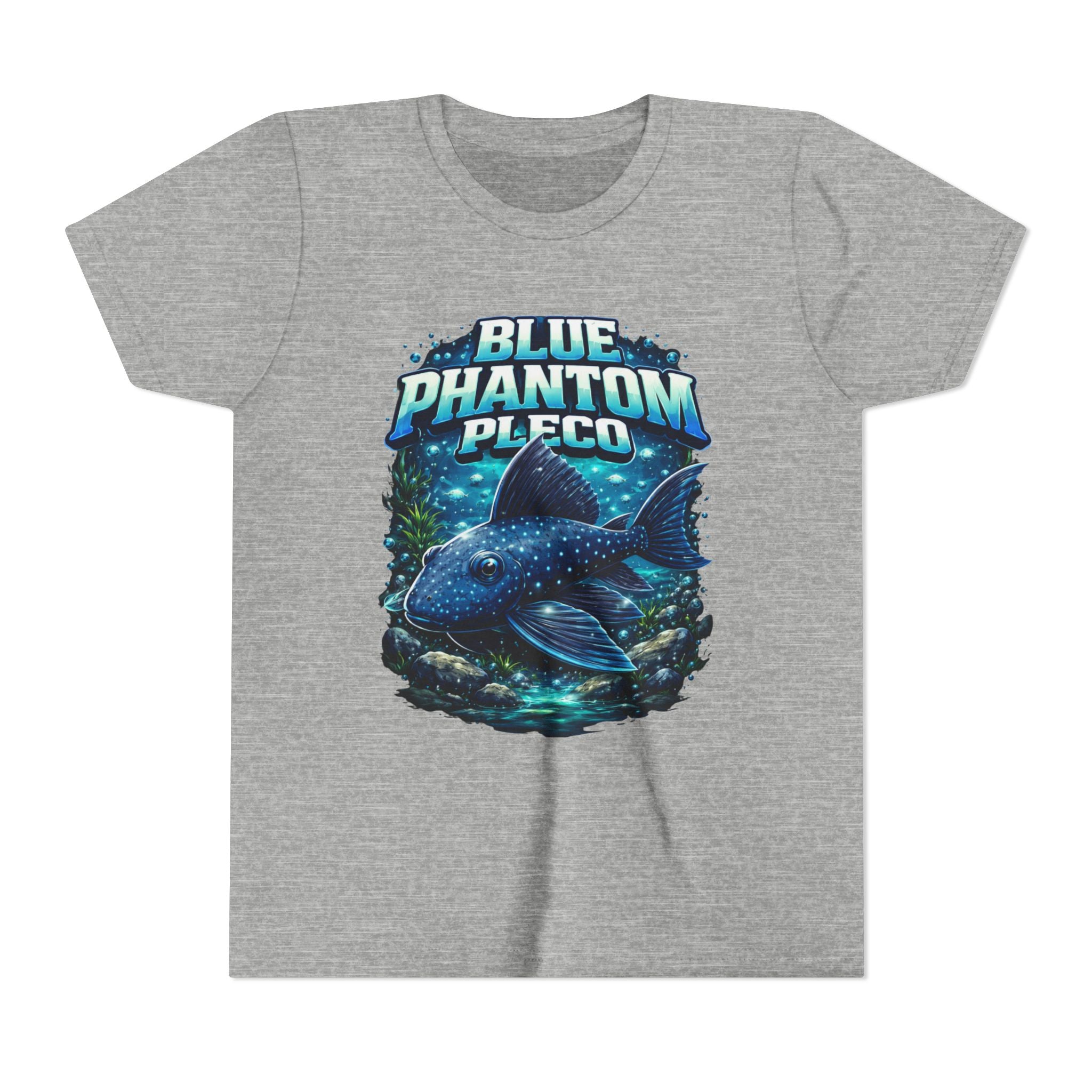 Blue Phantom Pleco Youth Tee – Kids Fish Aquarium T-Shirt