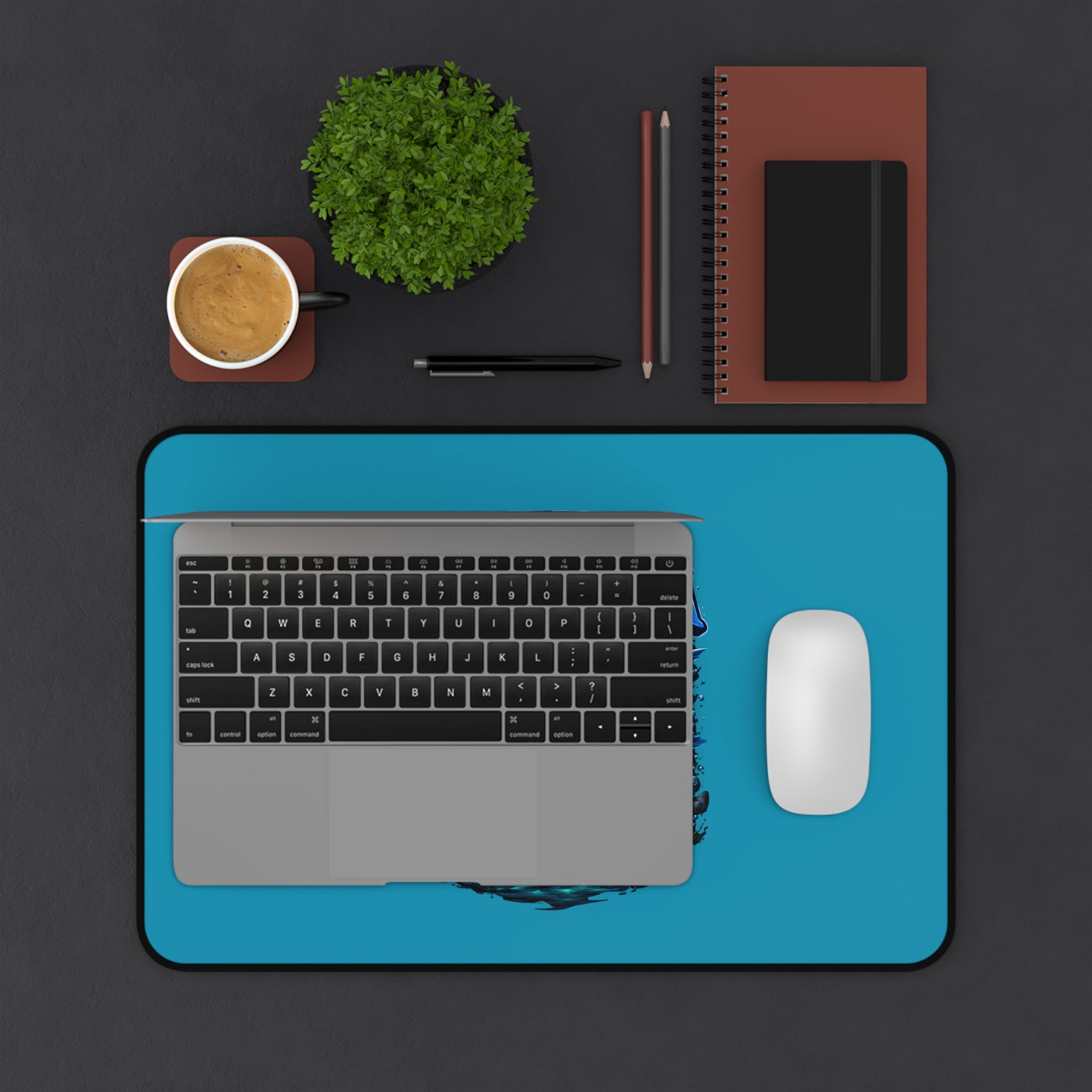 Blue Phantom Pleco Desk Mat — Aquarium Fish Gaming Mouse Pad