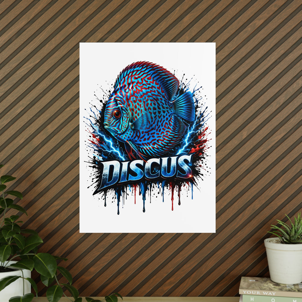 Discus Fish Photopaper Poster – Vibrant Aquarium Wall Art