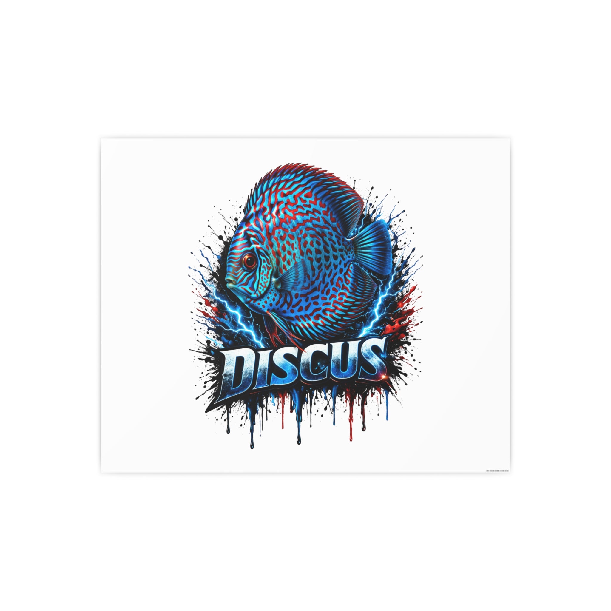 Discus Fish Art Poster — Vibrant Aquarium Wall Print