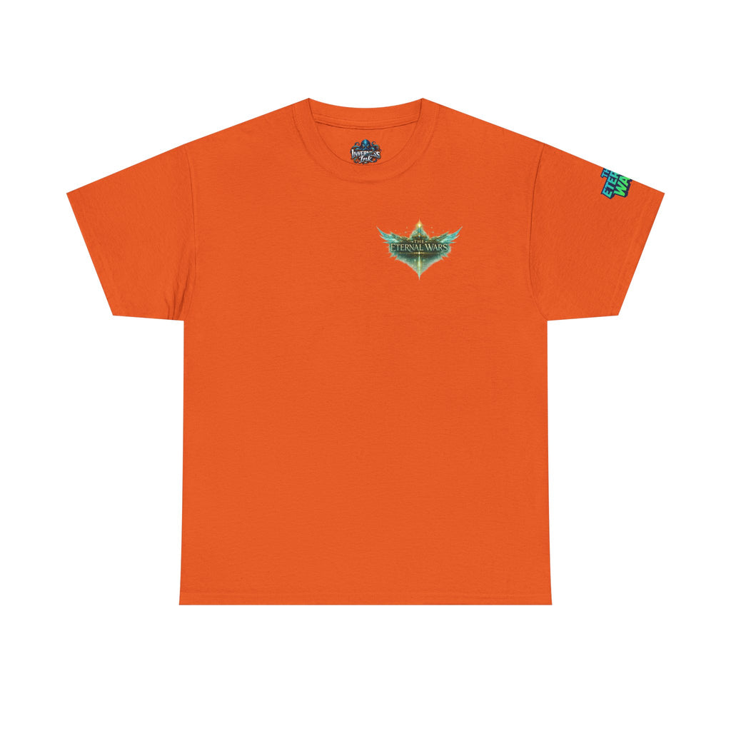 T-Shirt — Nature Warrior Graphic Tee with Man and Dog Illustration