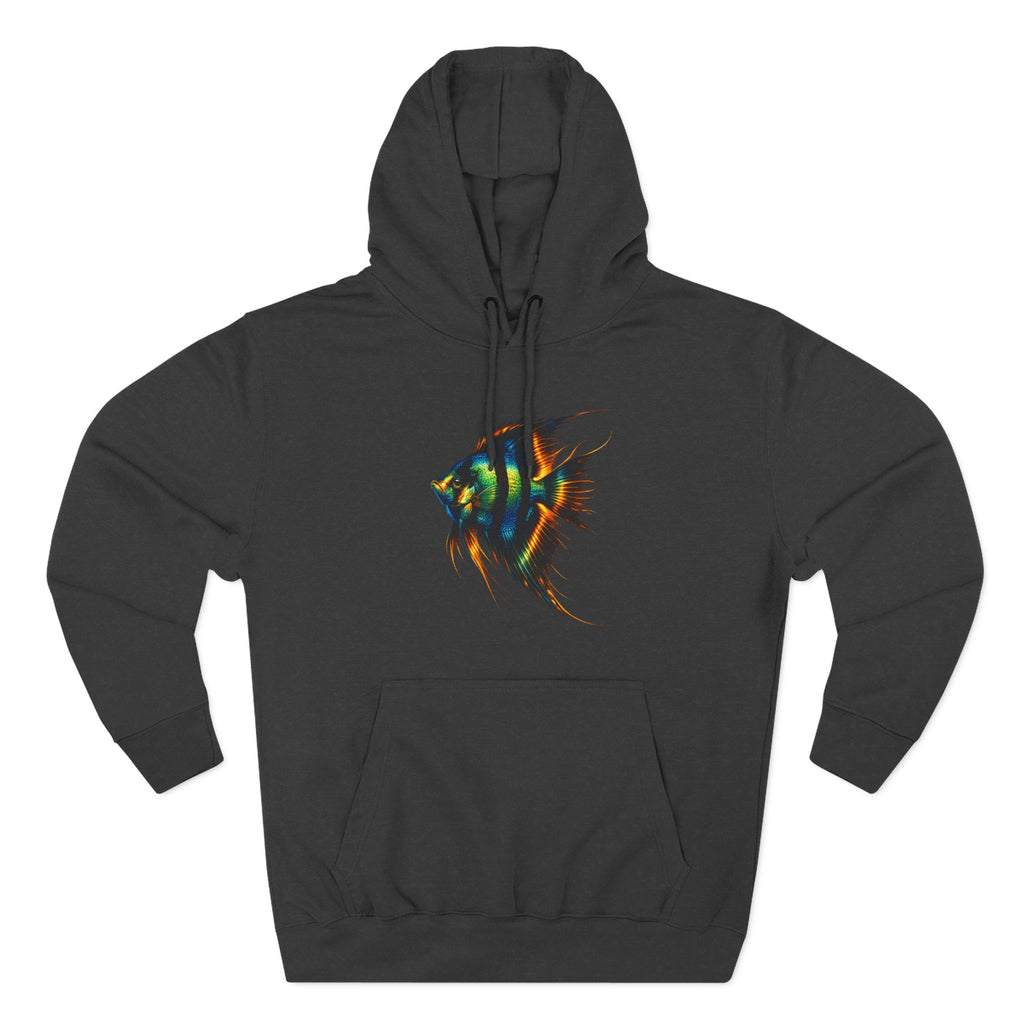 Angelfish Watercolor Hoodie – Colorful Aquarium Fish Graphic Fleece Pullover