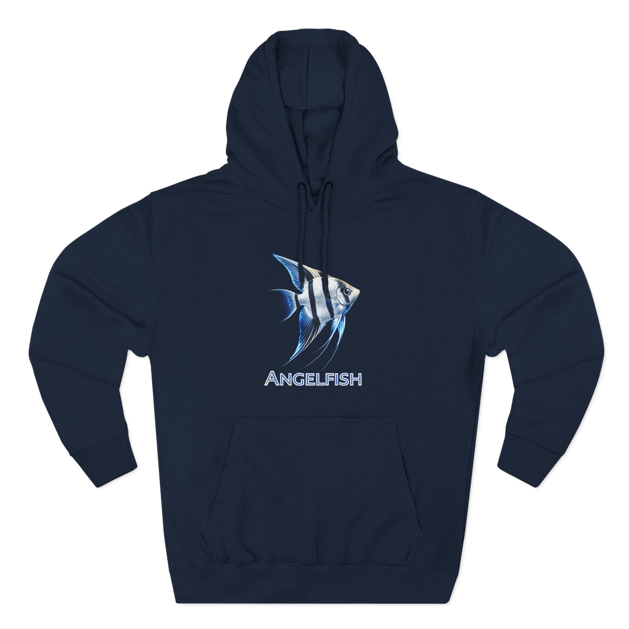 Angelfish Graphic Hoodie — Blue Aquarium Fish Pullover