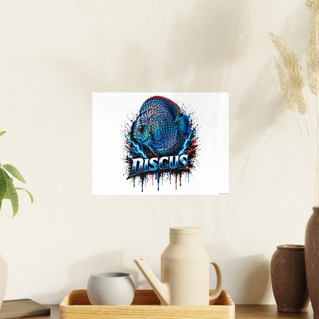 Discus Fish Art Poster — Vibrant Aquarium Wall Print