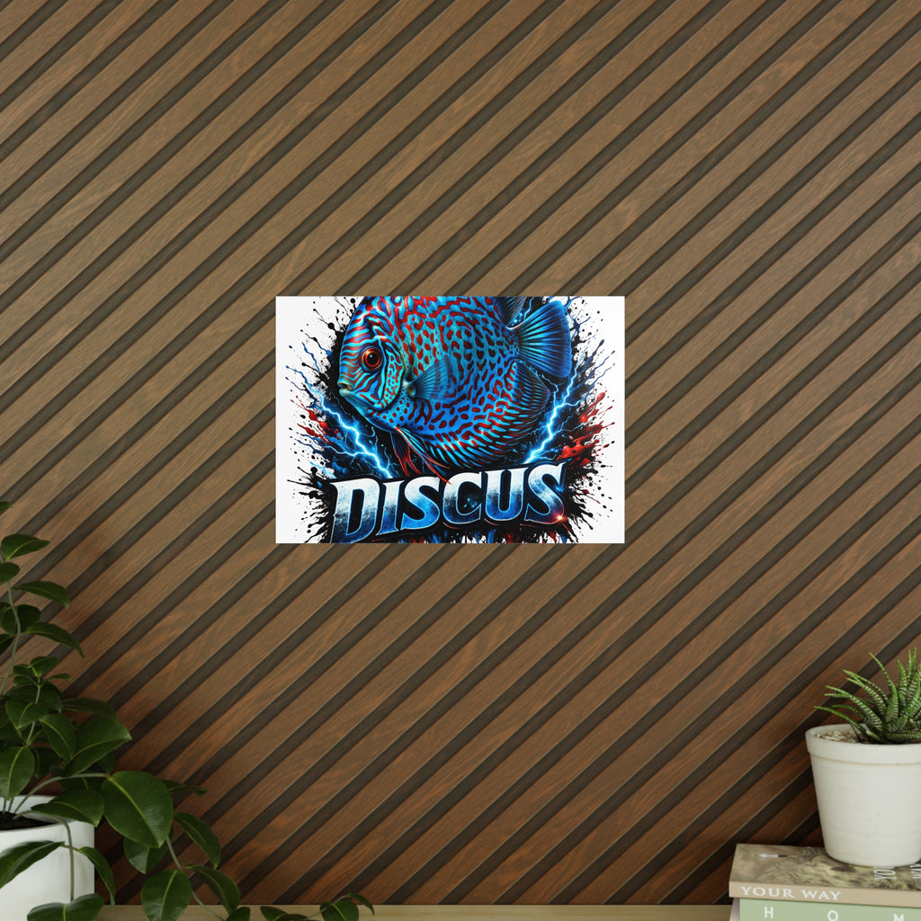 Discus Fish Photopaper Poster – Vibrant Aquarium Wall Art