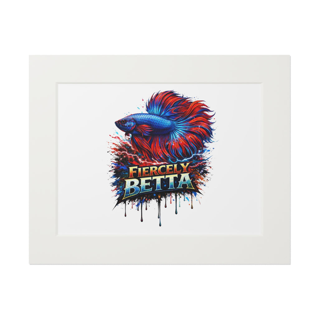 Fiercely Betta – Premium "Neon Flare" Mounted Fine Art Print