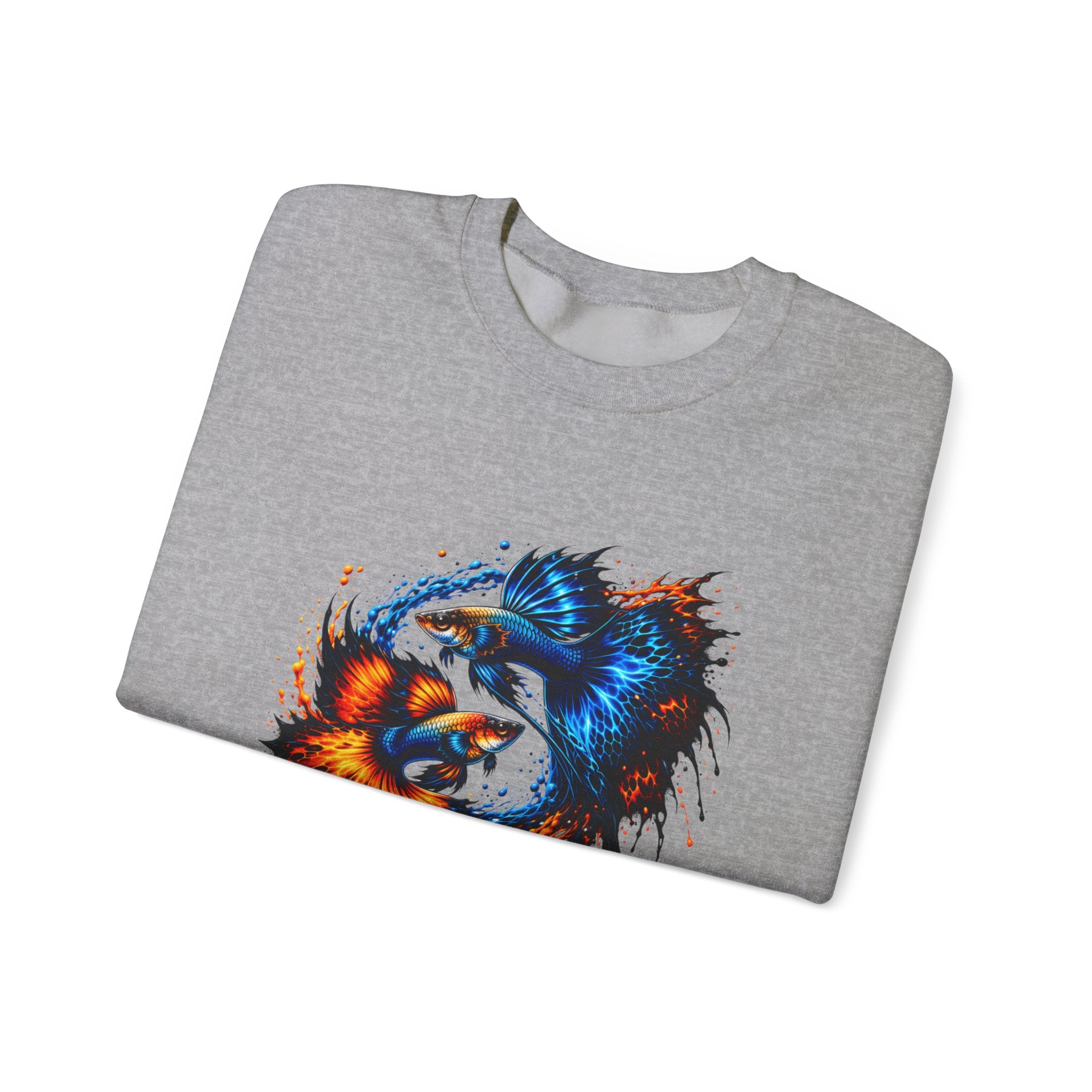 Fire & Ice Guppy – Premium "Neon Flare" Crewneck Sweatshirt