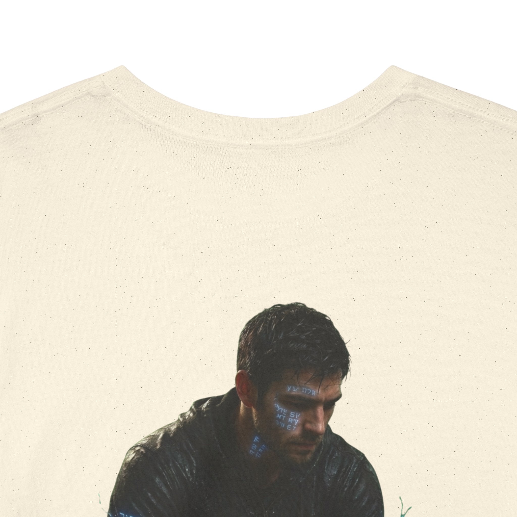 T-Shirt — Nature Warrior Graphic Tee with Man and Dog Illustration
