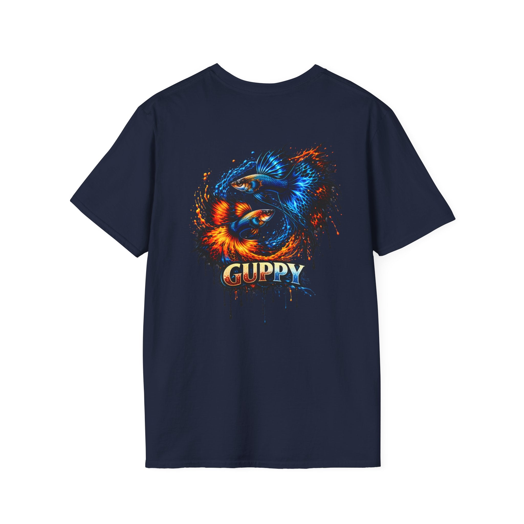 Guppy Fish T-Shirt — Vibrant Watercolor Drip Graphic Tee