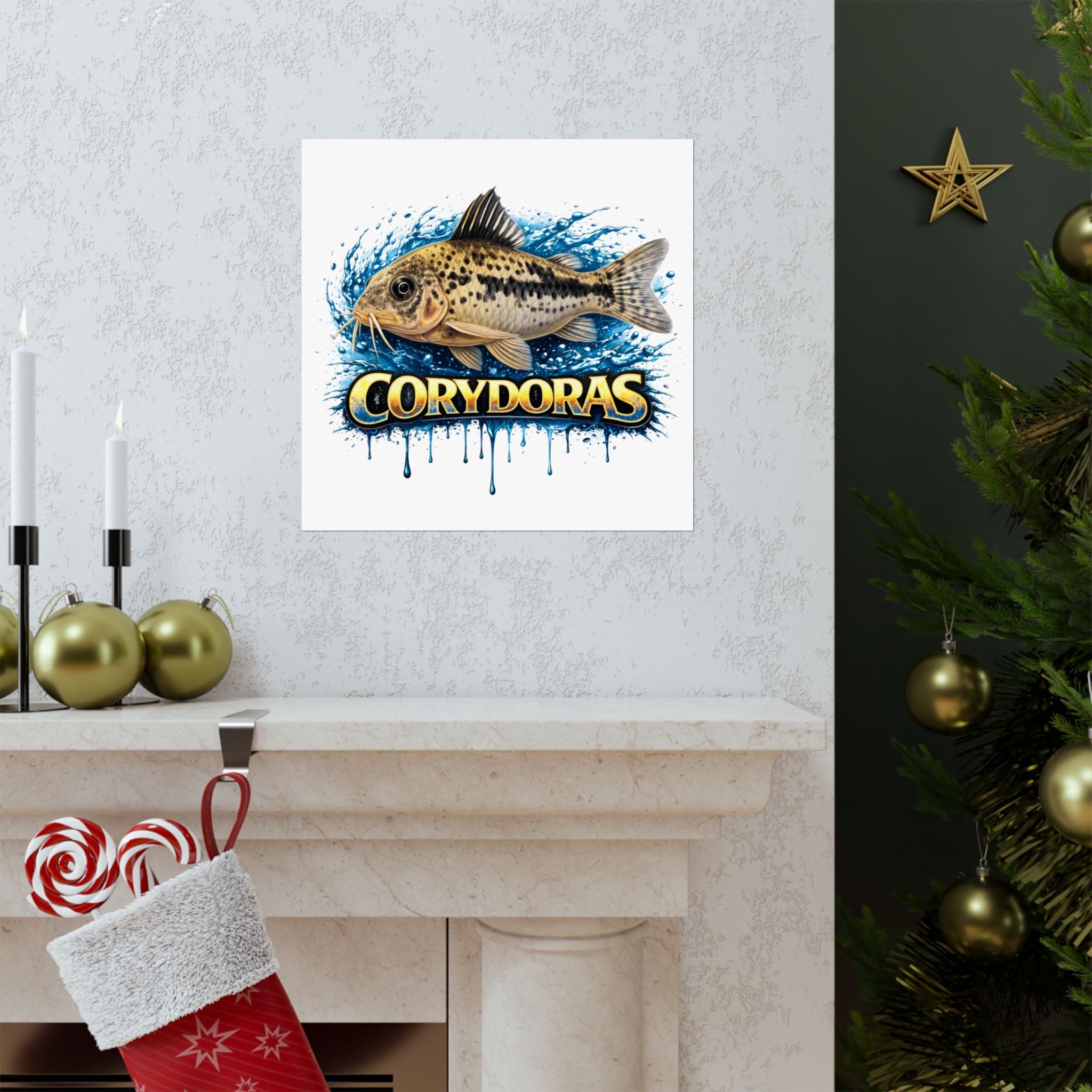 Corydoras Fish Matte Poster — Aquarium Lover Wall Art