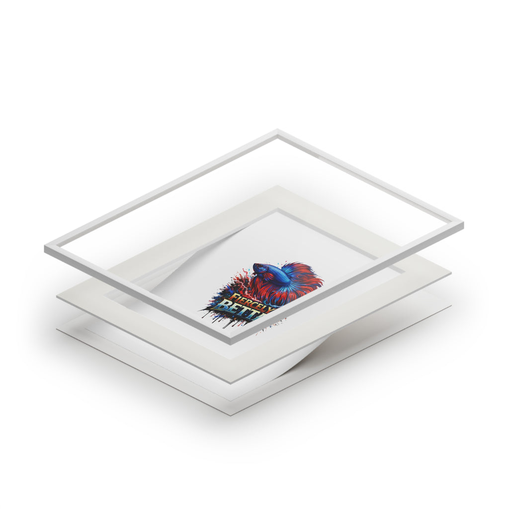 Fiercely Betta – Premium "Neon Flare" Mounted Fine Art Print