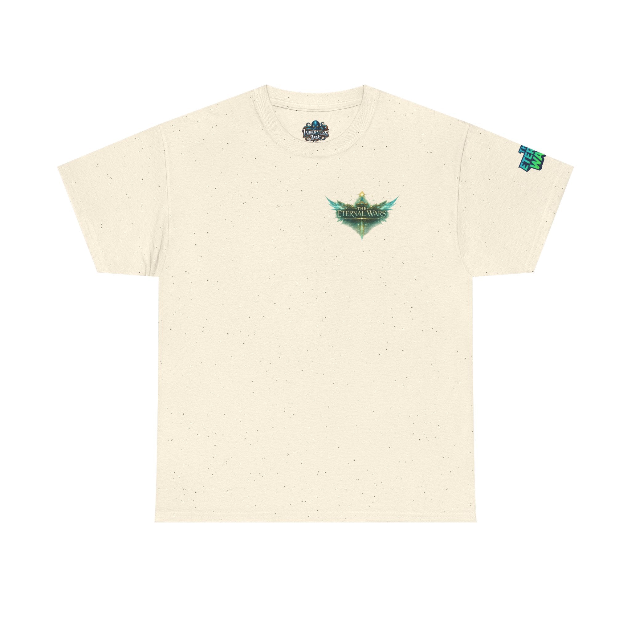 T-Shirt — Nature Warrior Graphic Tee with Man and Dog Illustration