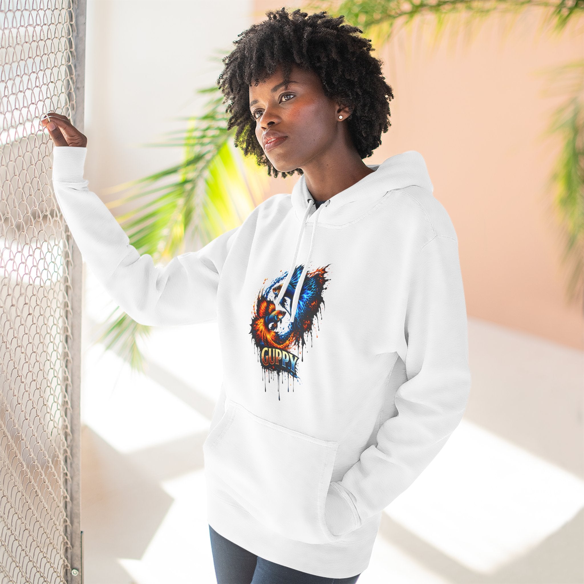 Fire & Ice Guppy – Premium Three-Panel Fleece Hoodie