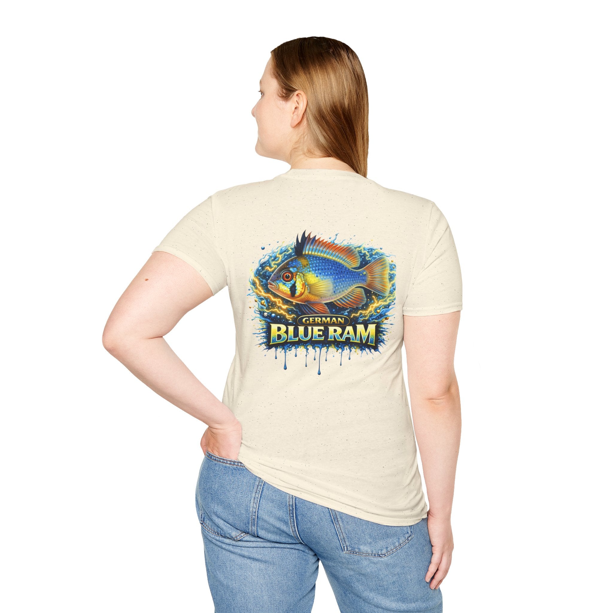 German Blue Ram Fish T-Shirt — Colorful Aquarium Cichlid Tee