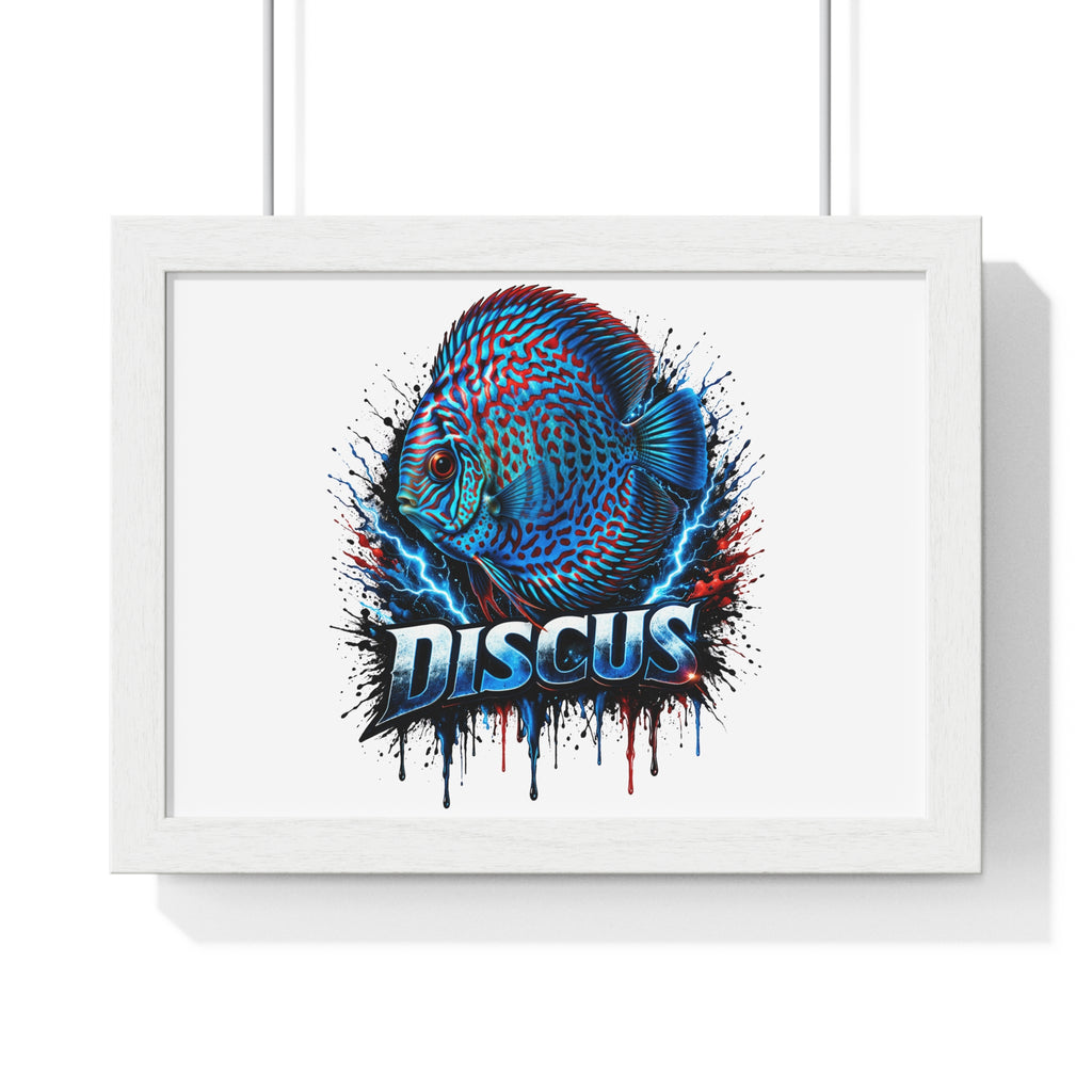 Discus Fish Framed Poster — Colorful Aquarium Artwork
