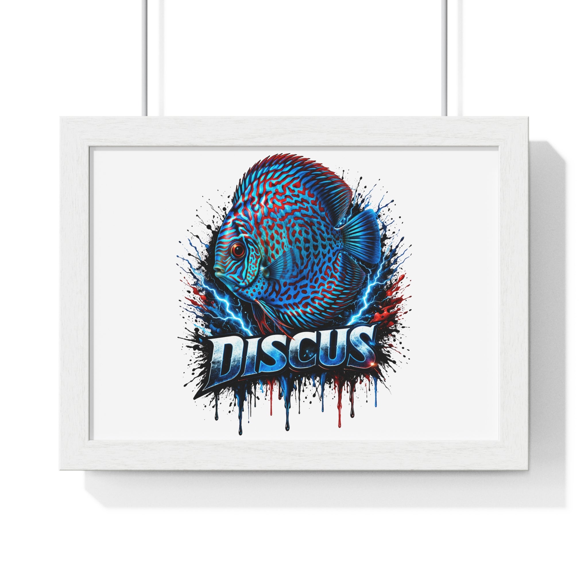 Discus Fish Framed Poster — Colorful Aquarium Artwork