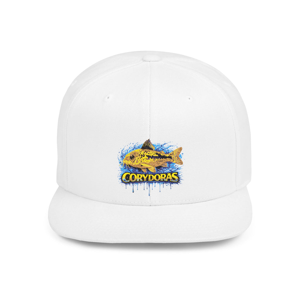 Corydoras Catfish Splash Flat Bill Snapback Hat