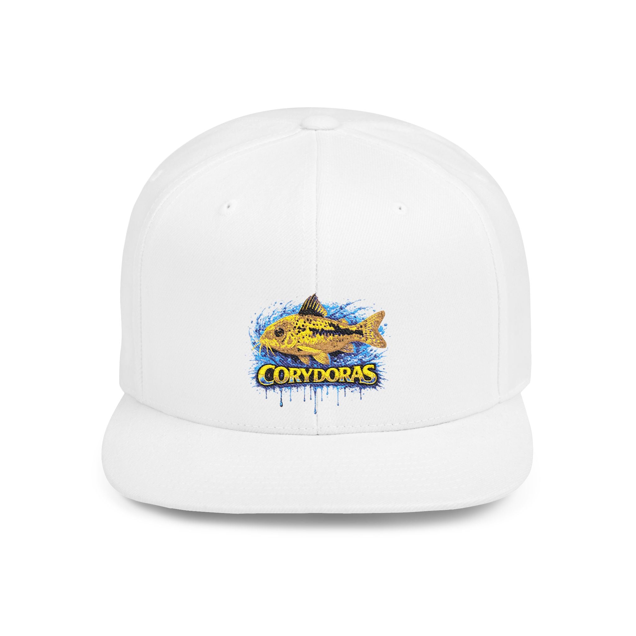 Corydoras Catfish Splash Flat Bill Snapback Hat