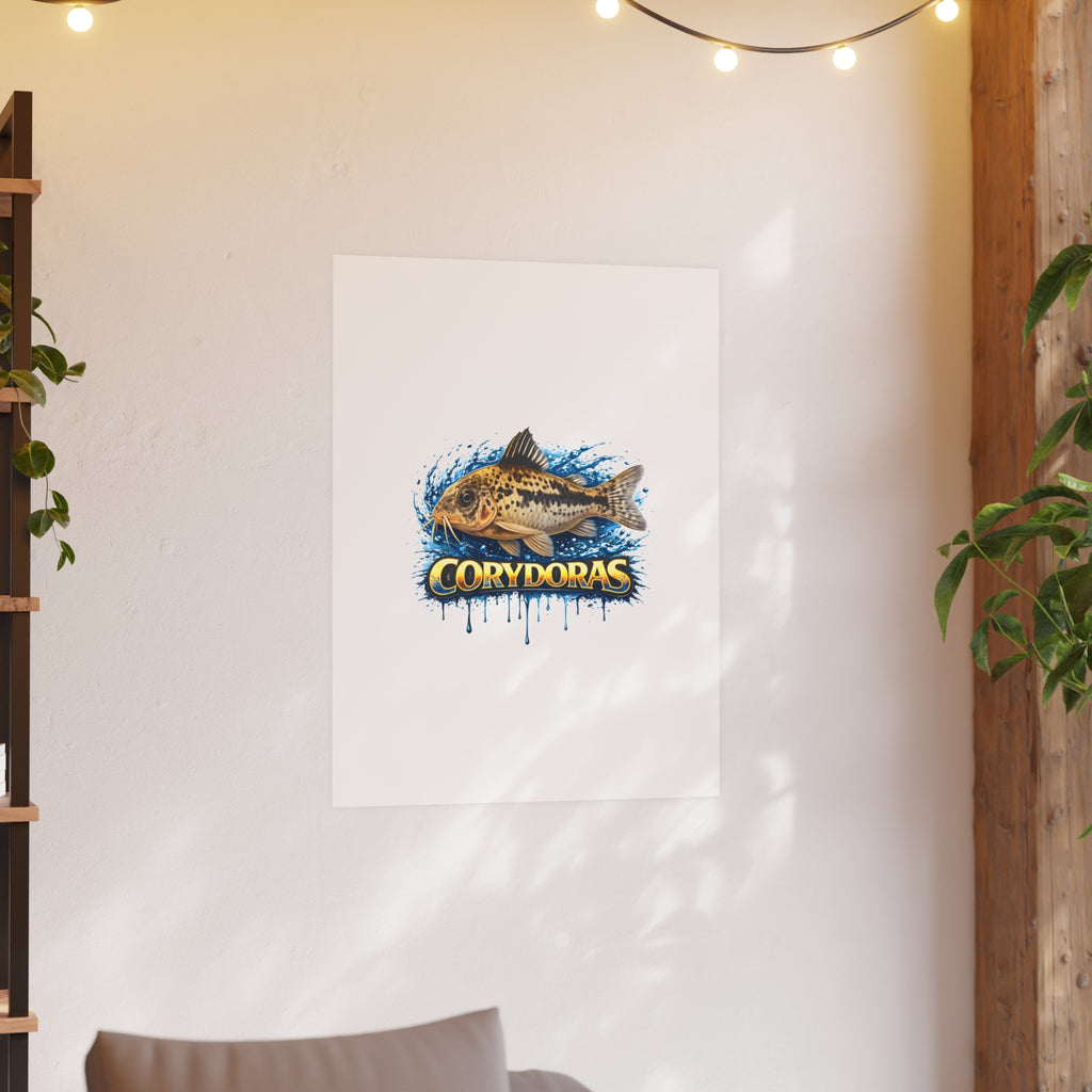 Corydoras Fish Poster — Decorative Aquarium Art Print (Satin/Matte)