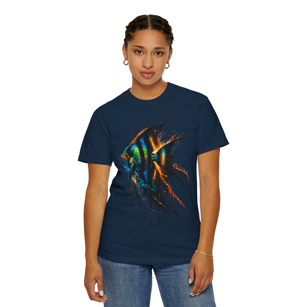 Vibrant Drip Angelfish Graphic Tee