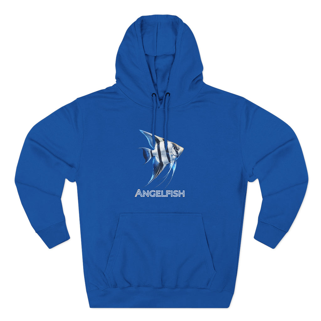 Angelfish Graphic Hoodie — Blue Aquarium Fish Pullover