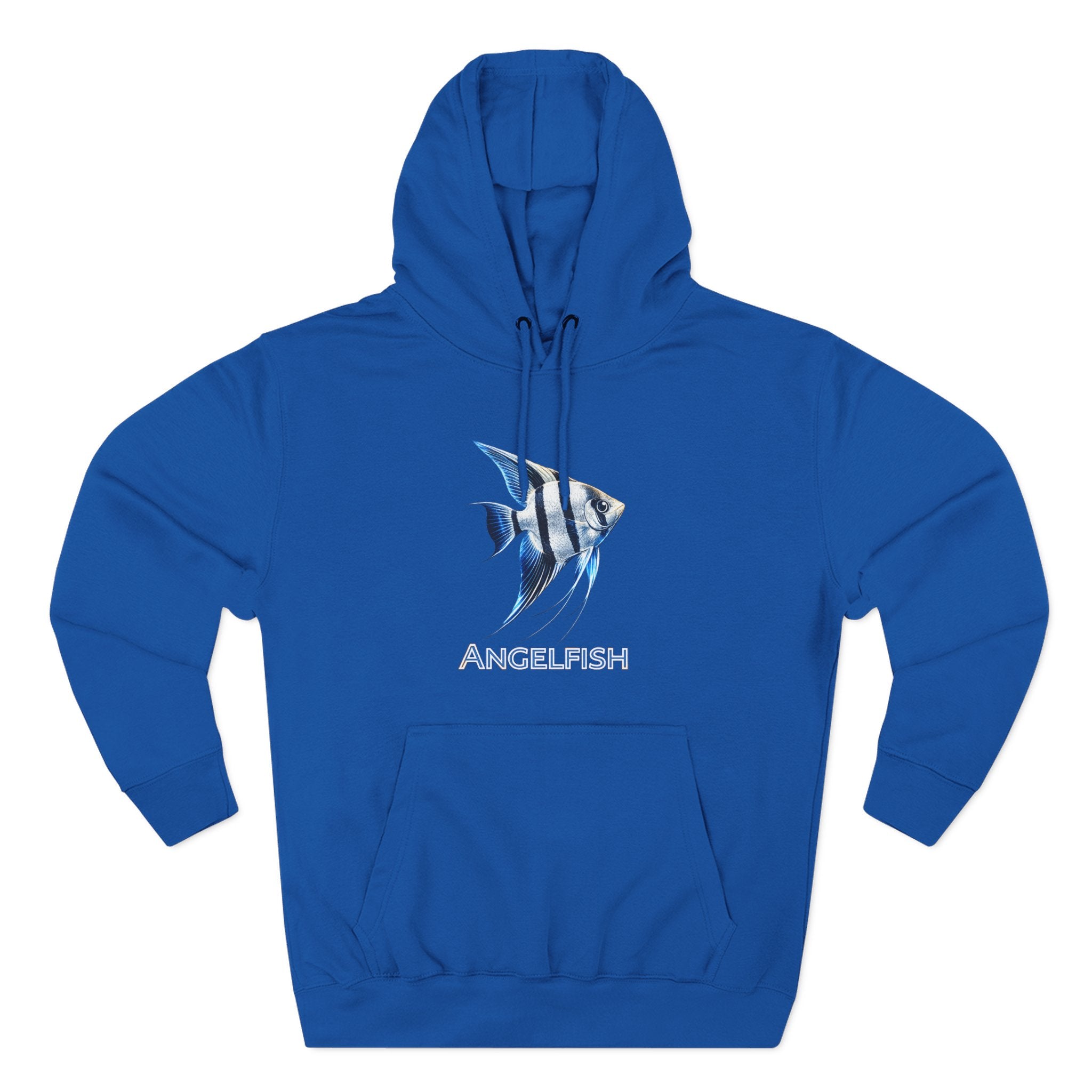 Angelfish Graphic Hoodie — Blue Aquarium Fish Pullover