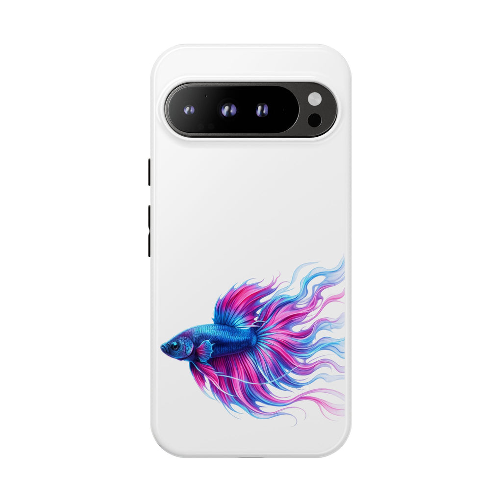 Betta Fish Tough Phone Case — Colorful Watercolor Fish Protective Cover