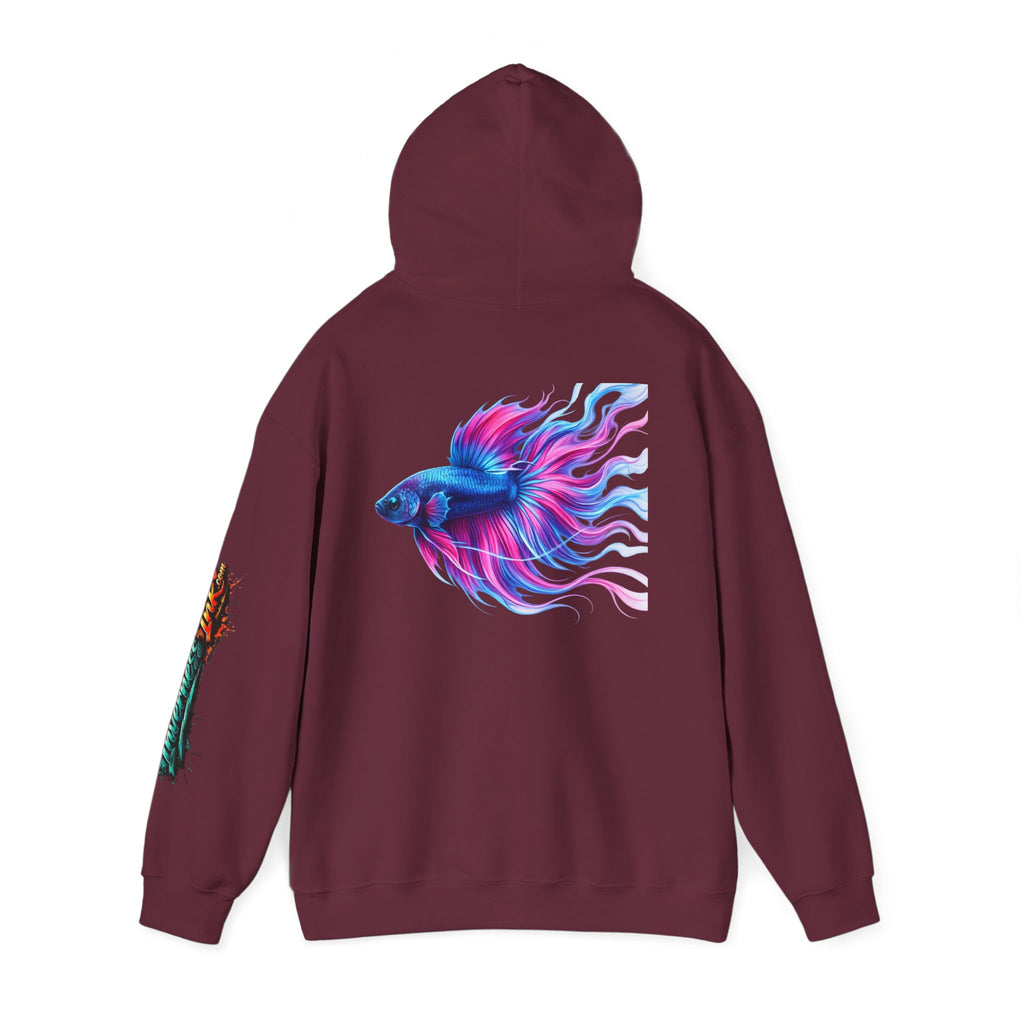 Electric Paint Betta — Artisan Series Hoodie — Inverness Ink Graphic Pullover