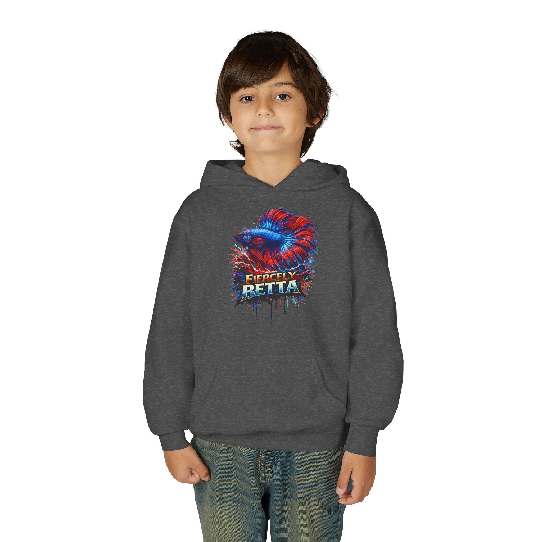 Fiercely Betta – Kids "Neon Flare" Fleece Hoodie