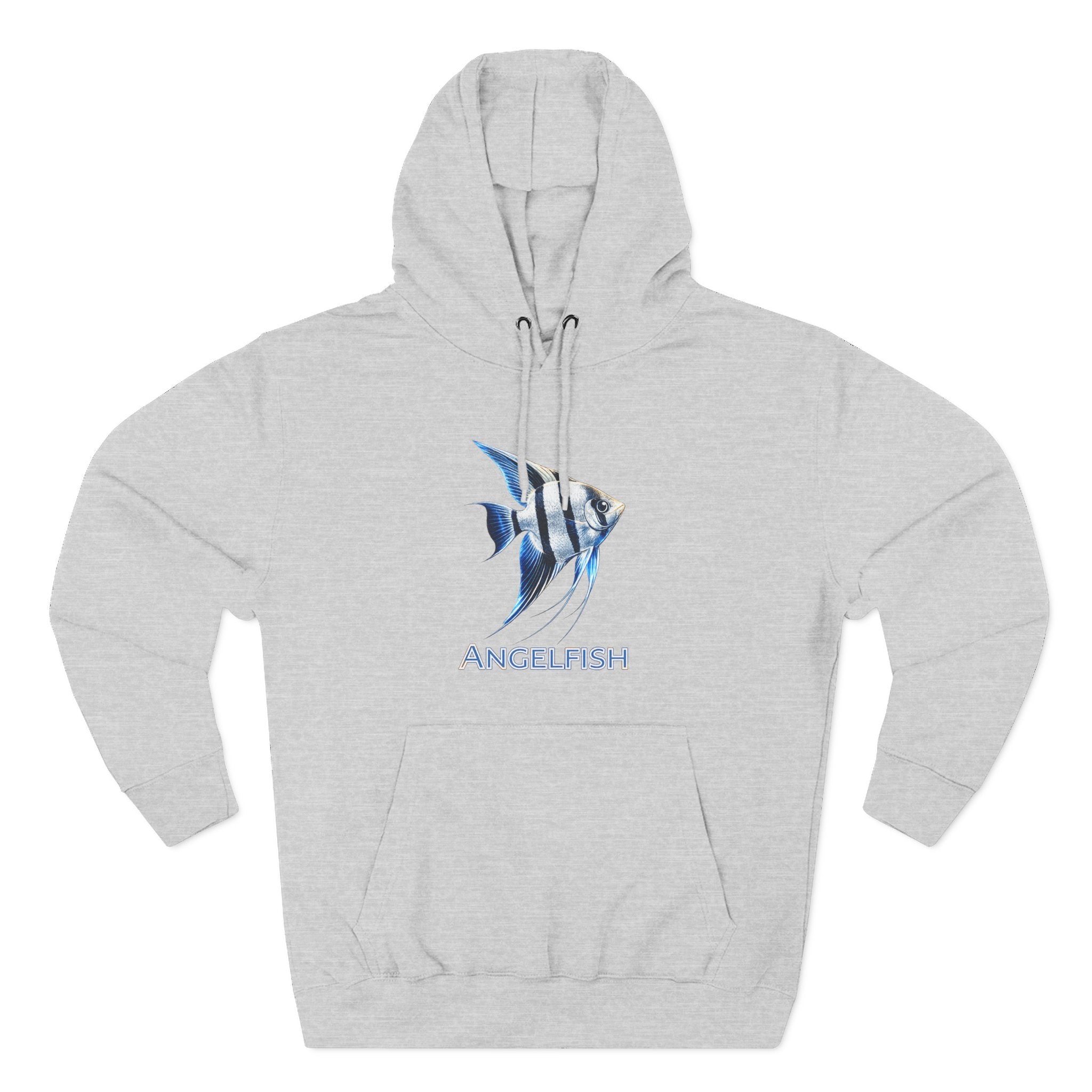 Angelfish Graphic Hoodie — Blue Aquarium Fish Pullover