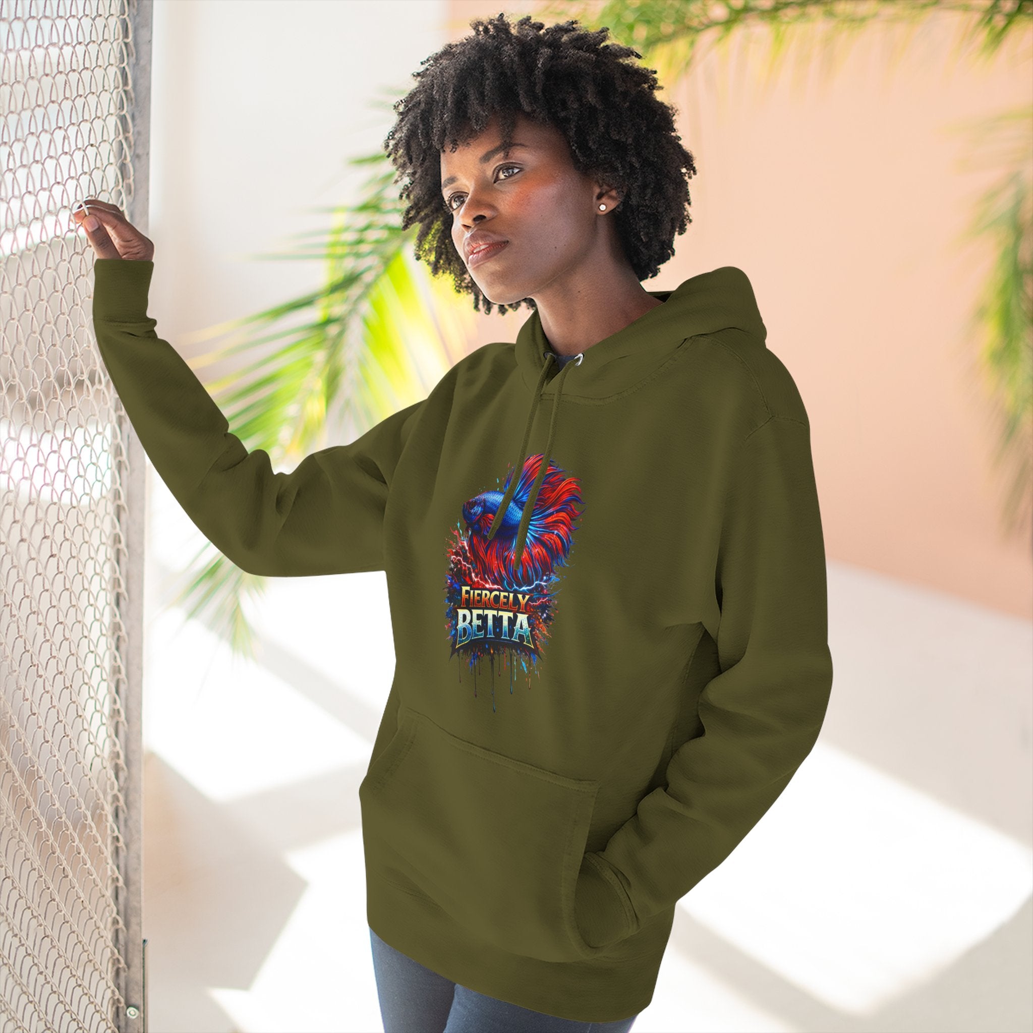 Fiercely Betta – Premium "Neon Flare" 3-End Fleece Hoodie