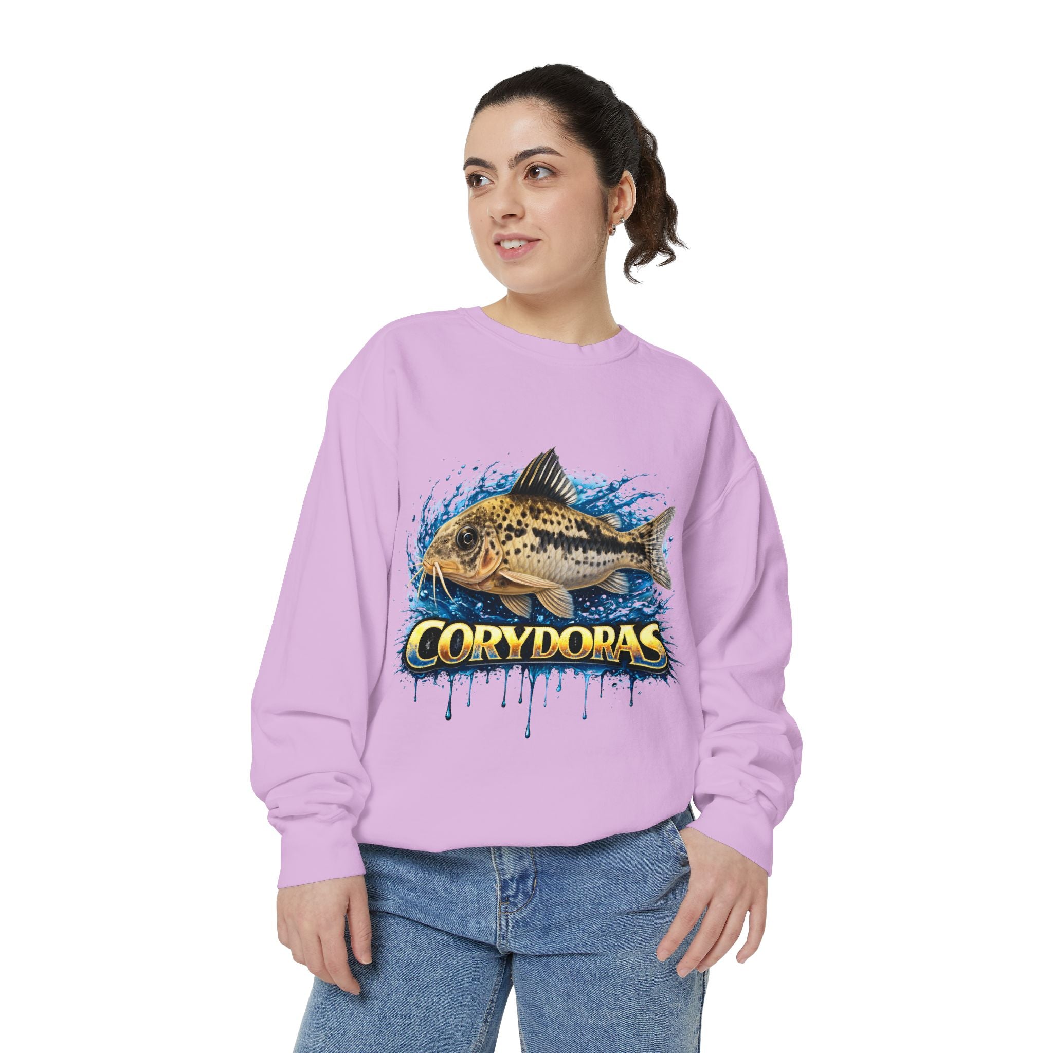 Corydoras Fish Sweatshirt — Aquatic Aquarium Catfish Graphic Crewneck