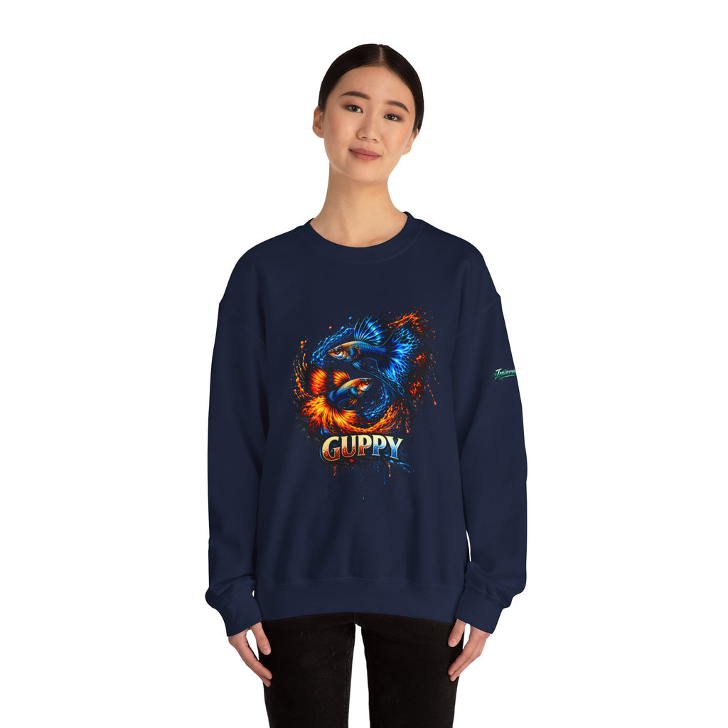 Fire & Ice Guppy – Premium "Neon Flare" Crewneck Sweatshirt