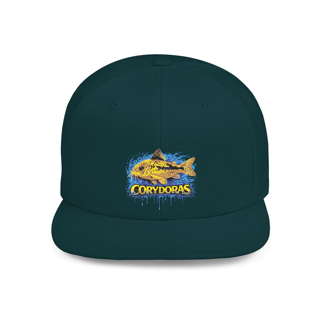 Corydoras Catfish Splash Flat Bill Snapback Hat