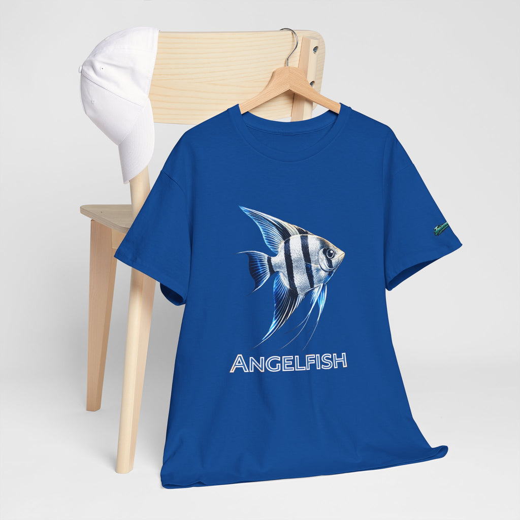 Angelfish Graphic Tee — Blue Tropical Fish Shirt